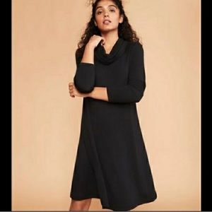 NWT Lou and Grey black cowl neck swing dress